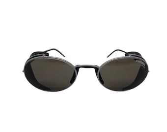 Gafas de sol Vintage Carrera 5580 con anteojeras laterales NOS - hechas en Austria década de 1990 - Pequeño unisex en metal ovalado