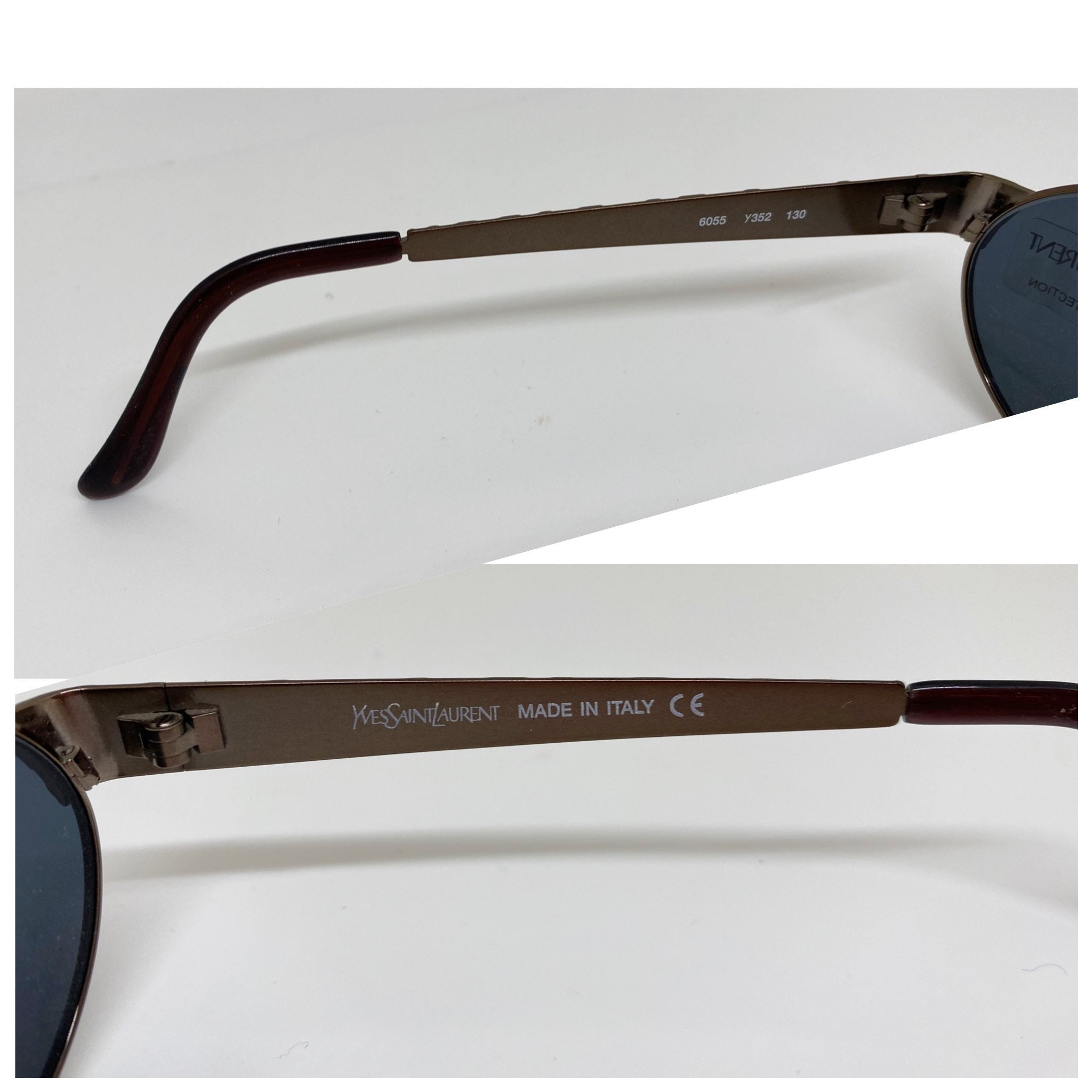 YVES SAINT LAURENT Vintage Ysl Rare Bronze Round Oval