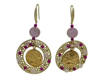 Sicilian earrings, Sicilian cart earrings, special earrings, whimsical earrings, made in Sicily, souvenir earrings