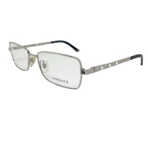 Vintage Versace silver metal eyeglasses rectangular 90s versace 1150-b made in Italy Gianni Nuovo NOS Migos Lady Gaga Rihanna 2chainz