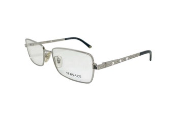 Vintage Versace 1150-B Silver Metal Rectangular Eyeglasses - 90s Italian Designer Frames