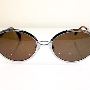SILHOUET vintage zonnebril jaren &#39;90 zonnebril dameszonnebril in zilver vintage groot ovaal nieuw silhouet m8055/10