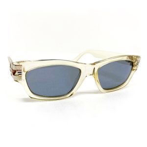 Vintage Versace Sunglasses Rare Square Oval Silver Clear Frame Gianni VERSUS E29 90s New Gray Lens Migos 2Chainz Tupac Kylie Jenner