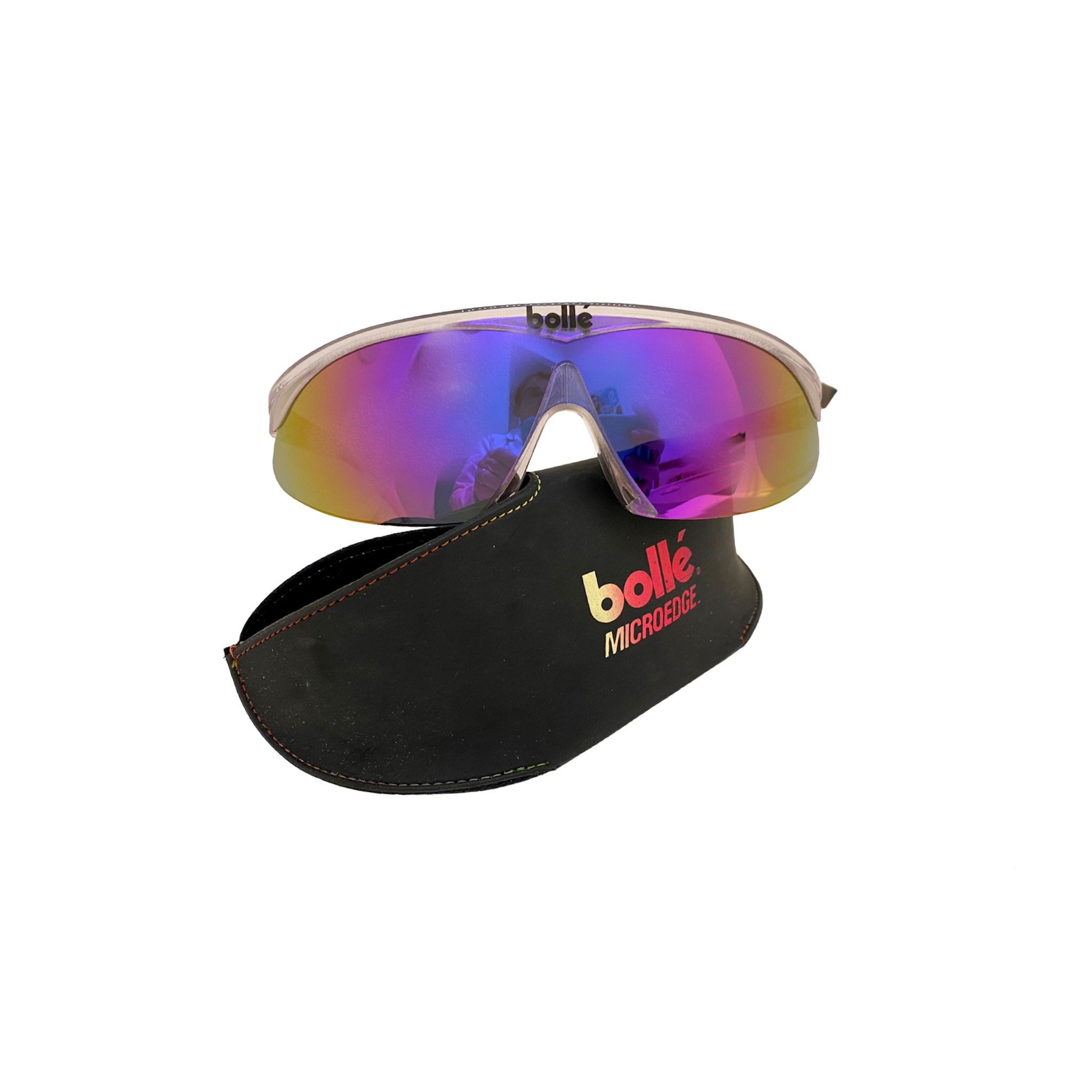 Lunettes De Soleil BOLLE MICROEDGE Vintage Années 80 - Vertes, Sport, Fabriqué En France