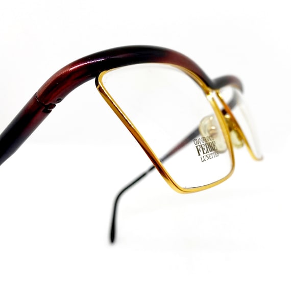 Vintage GIANFRANCO FERRE Eyeglasses: Gold Tortoiseshell  display picture 3