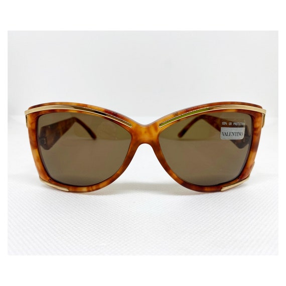 Vintage Valentino Sunglasses: Brown Turtle, Butterfly… - Gem display picture 2