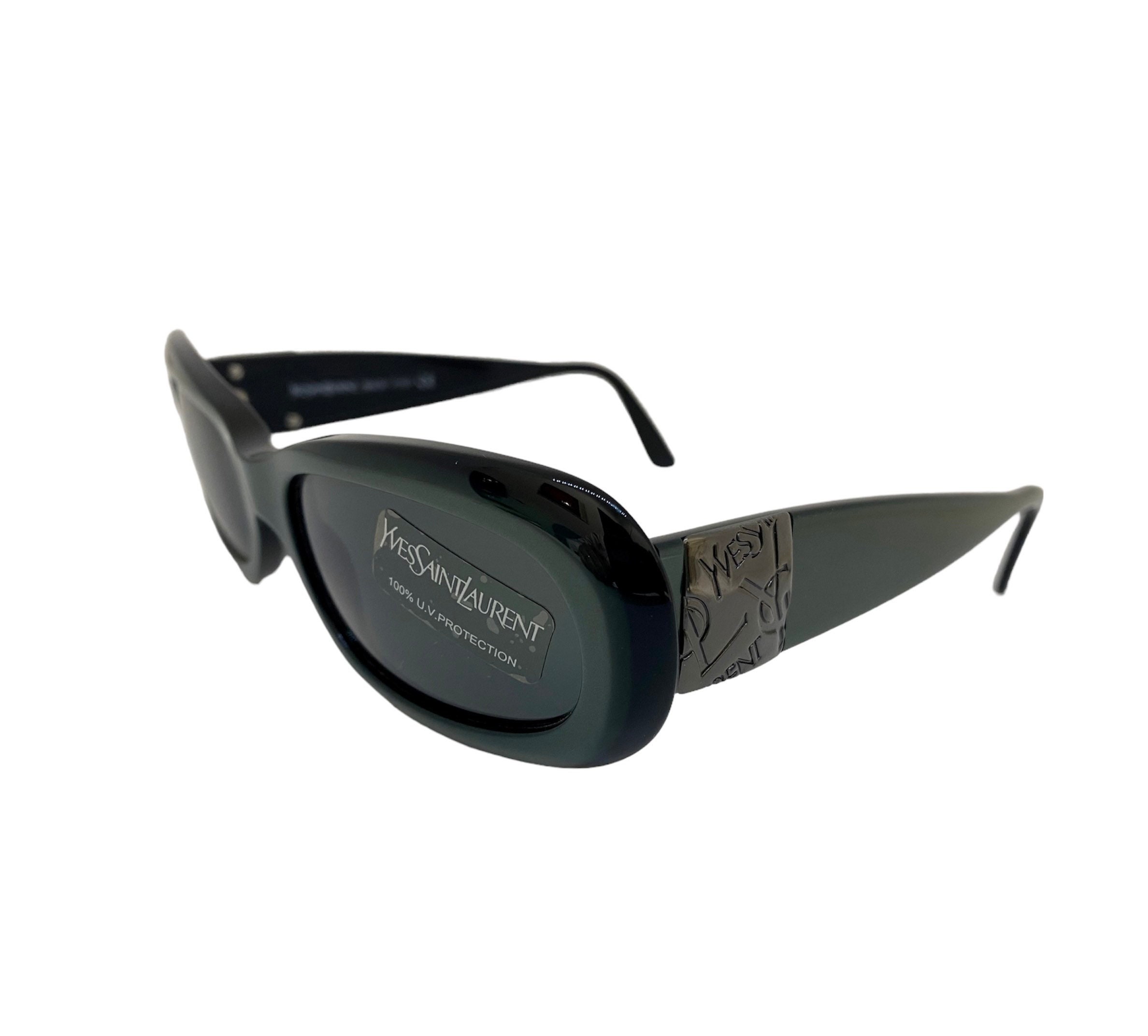 YVES SAINT LAURENT - Vintage 80s green sunglasses model Y786 made in Italy