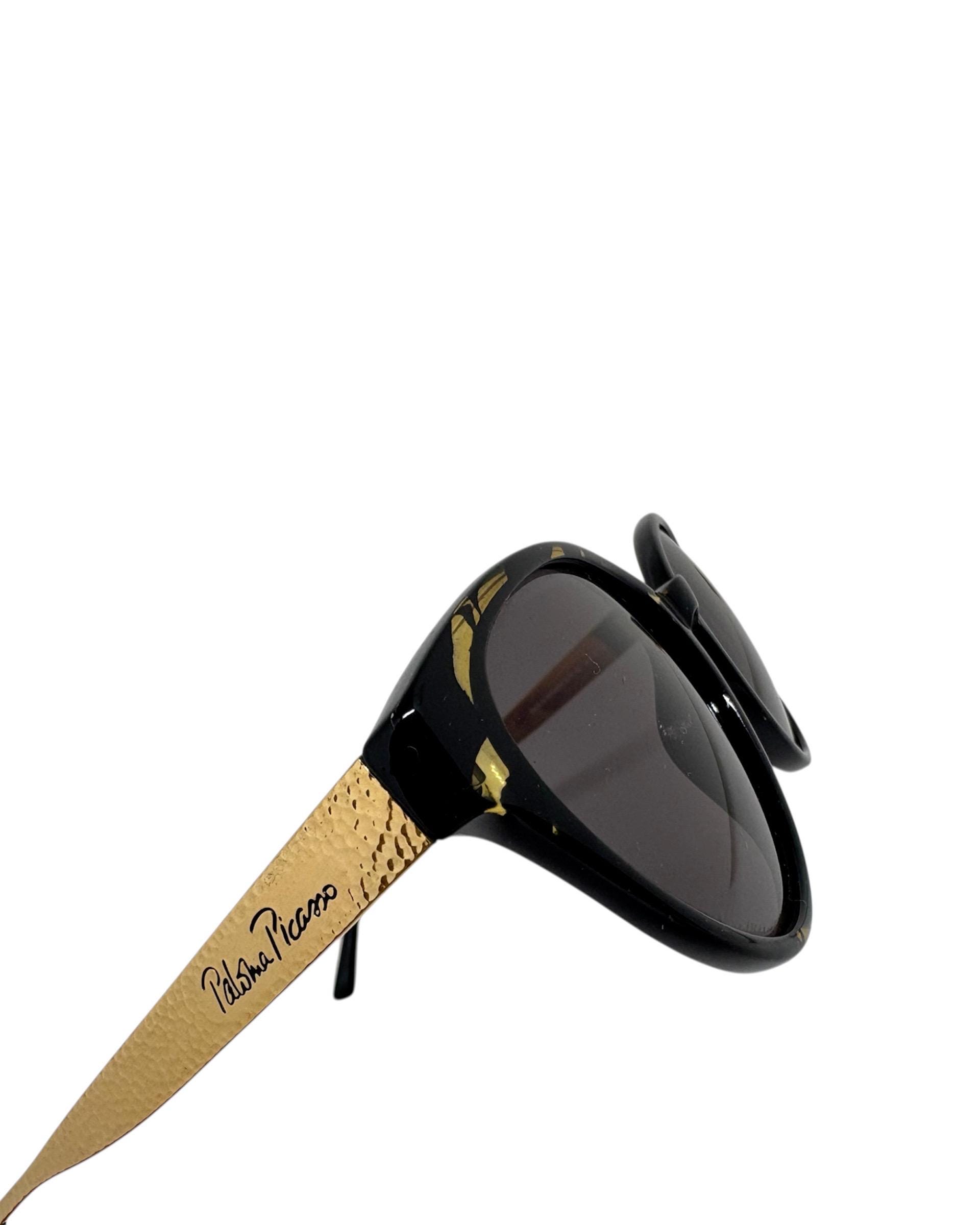 Paloma Picasso 1478 98 Vienna Line Sunglasses 61-14-125 Purple/Black FRAMES ONLY Paloma Picasso 3728 40 Vintage Sunglasses – Ed & Sarna  main image 2