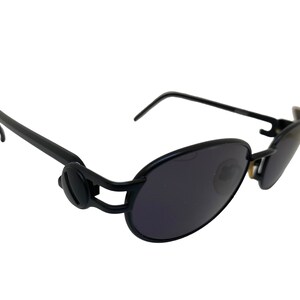 Yohji Yamamoto 52 4201 / black sunglasses / designer glasses / oval sunglasses made in japan