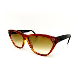 LOZZA vintage sunglasses brown sunglasses lozza sunglasses made in italy 90s lozza vintage LOZZA Katy sunglasses strass sunglasses