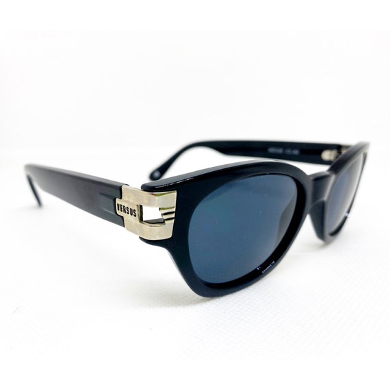 Versace vintage sunglasses rare square oval silve… - image 1