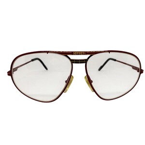 Lunettes Vintage Ferrari F 23 - Monture Noire, Dorée, Rouge, Ovale, NOS (neuf Ancien Stock)