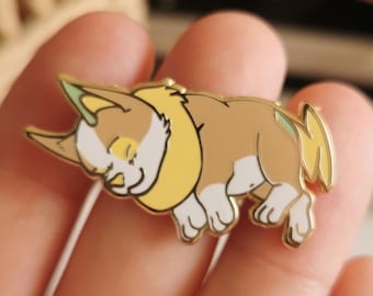 Yamper sleeping hard enamel pin | Regular or shiny