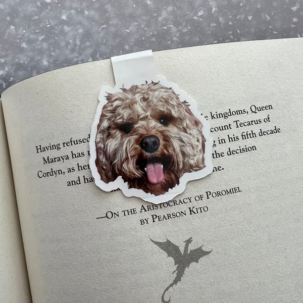 Custom Dog Face Magnetic Bookmark | Cat Face Magnetic Bookmark | Pet Face Magnetic Bookmark | Pet Magnetic Bookmark