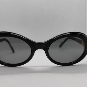 Occhiali da sole vintage CARTIER Frisson neri / placcati oro
