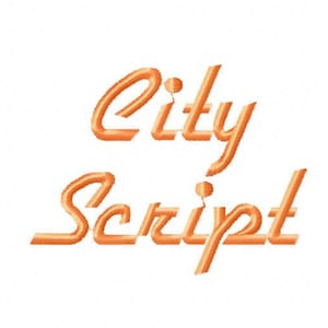 Sale! City Script Embroidery Fonts 4 Fonts  PES Fonts Alphabets Embroidery BX Fonts Embroidery Designs Letters - Instant Download