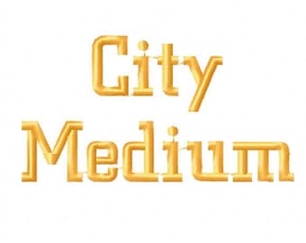 Sale! City medium Embroidery Fonts 4 Fonts PES Fonts Alphabets Embroidery BX Fonts Embroidery Designs Letters - Instant Download