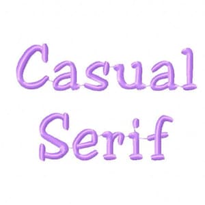 Sale! Casual Serif Embroidery Fonts 4 Fonts  PES Fonts Alphabets Embroidery BX Fonts Embroidery Designs Letters - Instant Download
