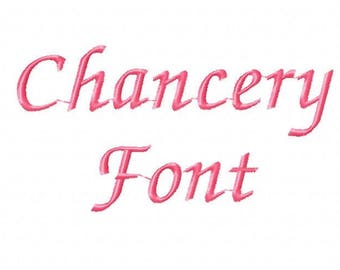 Sale! Chancery Embroidery Fonts 4 Fonts  PES Fonts Alphabets Embroidery BX Fonts Embroidery Designs Letters - Instant Download