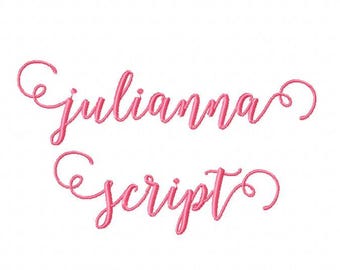 Sale! Julianna script Embroidery Fonts 3 Fonts PES Fonts Alphabets Embroiderey BX Fonts Embroidery Designs Letters - Instant Download