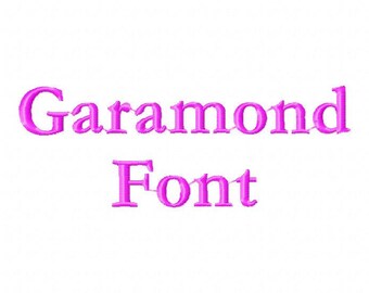 Sale! Garamond Embroidery Fonts 3 Fonts PES Fonts Alphabets Embroidery BX Fonts Embroidery Designs Letters - Instant Download