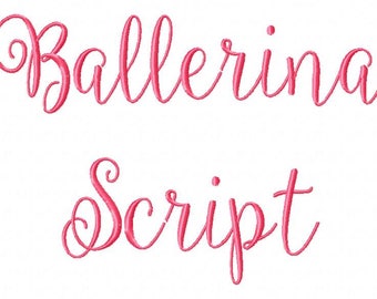 Sale! Ballerina Embroidery Fonts 3 Fonts  PES Fonts Alphabets Embroiderey BX Fonts Embroidery Designs Letters - Instant Download