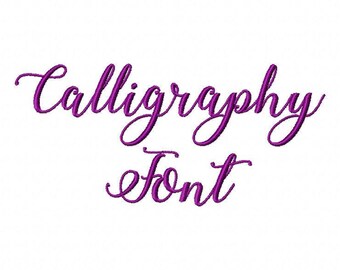 Sale! Calligraphy Embroidery Fonts 5 Fonts PES Fonts Alphabets Embroidery BX Fonts Embroidery Designs Letters - Instant Download