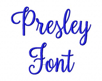 Sale! Presley Embroidery Fonts 5 Fonts PES Fonts Alphabets Embroidery BX Fonts Embroidery Designs Letters - Instant Download