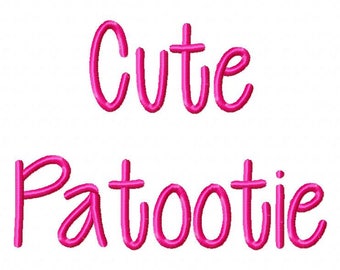 Sale! Cute patootie Embroidery Fonts 3 Fonts PES Fonts Alphabets Embroiderey BX Fonts Embroidery Designs Letters - Instant Download
