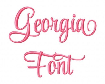 Sale! Georgia Embroidery Fonts 5 Fonts PES Fonts Alphabets Embroidery BX Fonts Embroidery Designs Letters - Instant Download