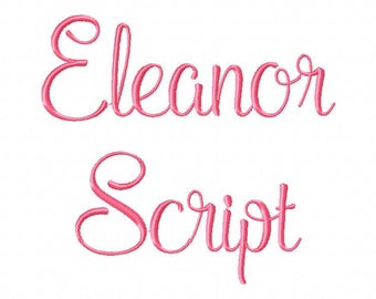 Sale! Eleanor script Embroidery Fonts 5 Fonts PES Fonts Alphabets Embroidery BX Fonts Embroidery Designs Letters - Instant Download