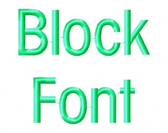 Sale! Block Embroidery Fonts 2 Fonts PES Fonts Alphabets Embroiderey BX Fonts Embroidery Designs Letters - Instant Download