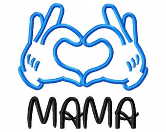 Love mama Applique Designs 8 Size Machine Embroidery Embroidery Designs Kid Embroidery  Pes - Instant Download