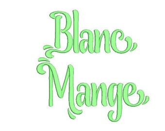 Sale! Blancmange Embroidery Fonts 6 Size  PES Fonts Alphabets Embroidery BX Fonts Embroidery Designs Letters - Instant Download