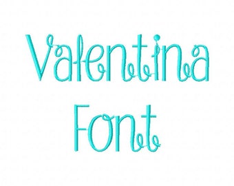 Sale! Valentina Embroidery Fonts 3 Fonts  PES Fonts Alphabets Embroidery BX Fonts Embroidery Designs Letters - Instant Download