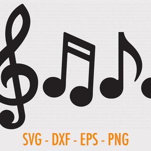 Muzieknoot svg, Opmerking svg, Muziek svg eps png dxf, svg Files For Cricut, Files Cut, Silhoutte Cameo, ScanNCut, svg Designs