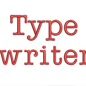 May include: Red text on a white background reads "Type writer".