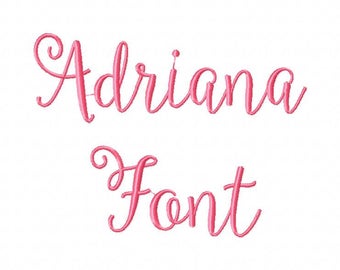 Sale! Adriana Embroidery Fonts 5 Fonts  PES Fonts Alphabets Embroidery BX Fonts Embroidery Designs Letters - Instant Download