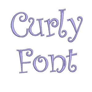 Sale! Curly Embroidery Fonts 3 Fonts  PES Fonts Alphabets Embroiderey BX Fonts Embroidery Designs Letters - Instant Download