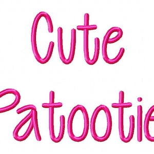 Verkauf! Süßes Patootie Stickschrift Schriften 3 Schriften PES Schriften Alphabete Embroiderey SX Schriften Stickmuster Buchstaben - Instant Download
