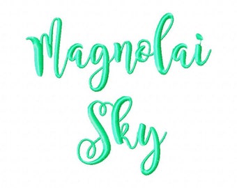 Sale! Magnolai Sky  Embroidery Fonts 1 Fonts  PES Fonts Alphabets Embroiderey BX Fonts Embroidery Designs Letters - Instant Download