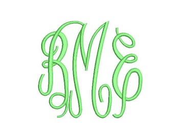 Fancy Monogram Embroidery Fonts 3 Font  PES Fonts Alphabets Embroiderey BX Fonts Monogram Font Embroidery Designs Letters - Instant Download