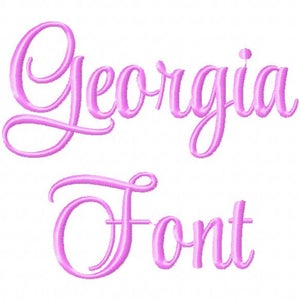 Sale! Georgia Embroidery Fonts 5 Fonts  PES Fonts Alphabets Embroidery BX Fonts Embroidery Designs Letters - Instant Download