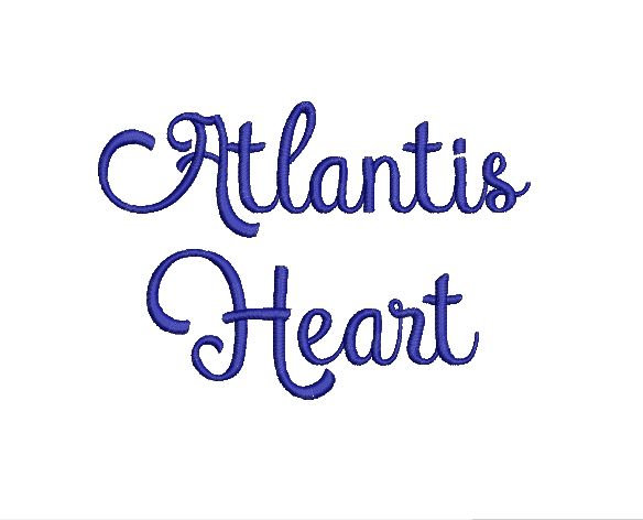 Sale! Atlantis Heart Embroidery Fonts 5 Size PES Fonts Alphabets ...