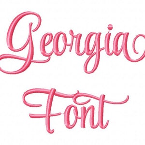 Sale! Georgia Embroidery Fonts 5 Fonts  PES Fonts Alphabets Embroidery BX Fonts Embroidery Designs Letters - Instant Download