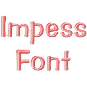 Sale! Impess Embroidery Fonts 4 Fonts  PES Fonts Alphabets Embroidery BX Fonts Embroidery Designs Letters - Instant Download