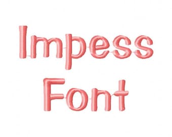 Sale! Impess Embroidery Fonts 4 Fonts  PES Fonts Alphabets Embroidery BX Fonts Embroidery Designs Letters - Instant Download