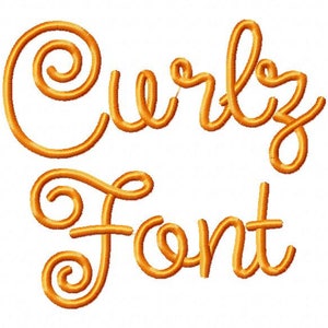Sale! Curlz Embroidery Fonts 5 Fonts  PES Fonts Alphabets Embroidery BX Fonts Embroidery Designs Letters - Instant Download