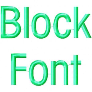 Sale! Block Embroidery Fonts 2 Fonts  PES Fonts Alphabets Embroiderey BX Fonts Embroidery Designs Letters - Instant Download