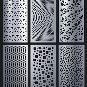 65 Templates for decorative partitions, panel, screen, lanterns, CNC, Metal, Laser Cutting File Svg, Dxf, Pdf, AI, Eps